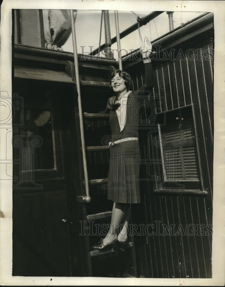 1929 Press Photo Miss Isobel Langdon arriving in L. A. - Historic Images