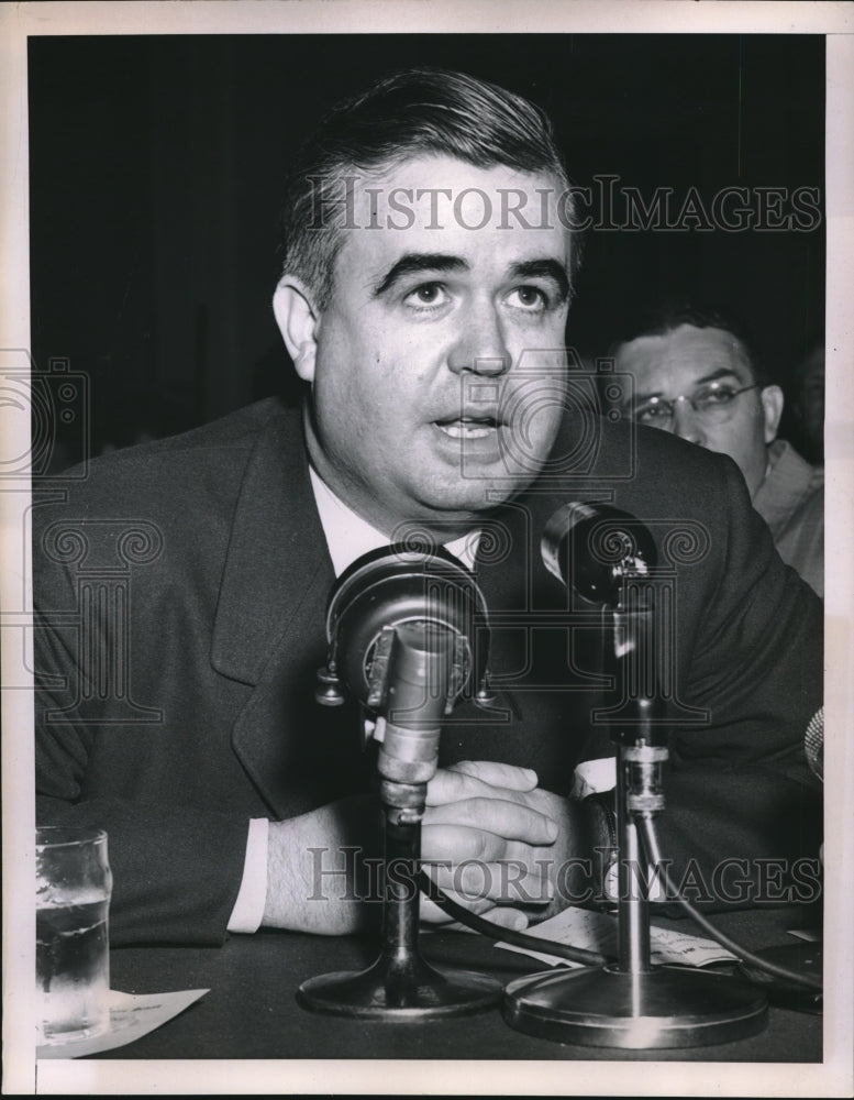 1951 Press Photo Washington D. C. Attorney Ross Bohannon Testifying - Historic Images