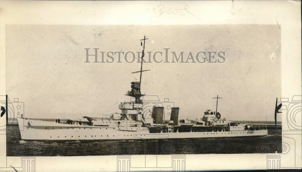 1927 Press Photo British Cruiser Colombo Journey to Port of Cornito Nicaragua - Historic Images