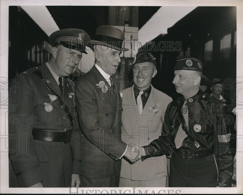 1938 M. A. Stark, Robert Bullard, Capt. Ward, Fred Halmos in L.A. - Historic Images