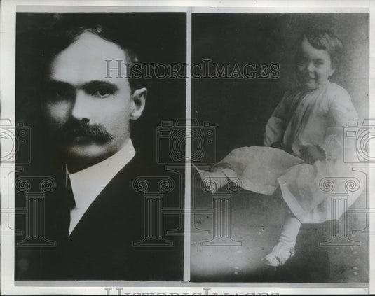 1935 Baby picture of Earle Wynekoop & his father Dr Frank Wynekoop - Historic Images