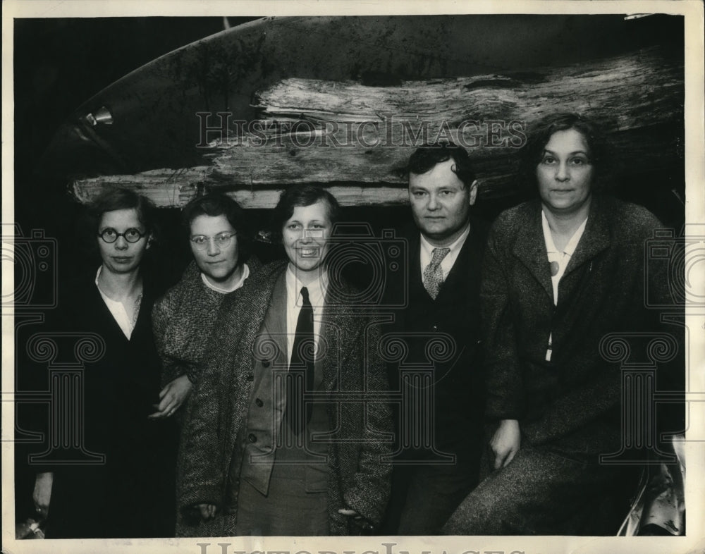 1934 Press Photo Air Liner Crash Maroons Group Overnight in Cascade Range - Historic Images