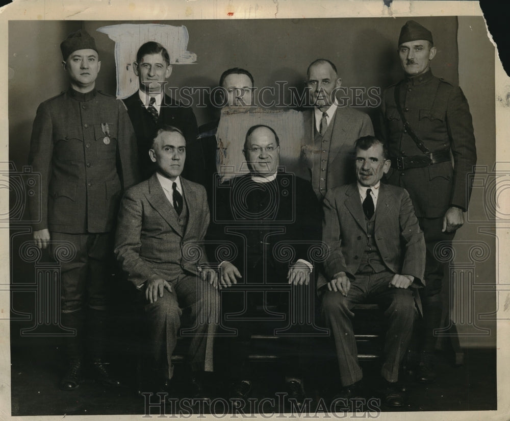 1932 Press Photo Klonowski Msgr. M.J. Orzechwoski Paul Kurdziel Walter - Historic Images