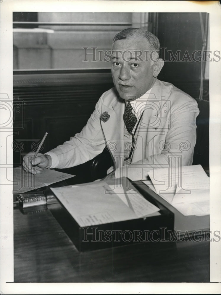 1937 Press Photo Rep. William Sirovich (D) of New York-Historic Images