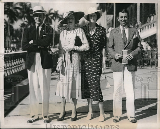 1938 Henry Hunloke, Mr. & Mrs. P.A.B. Widener, Lady Anne Hunloke, - Historic Images