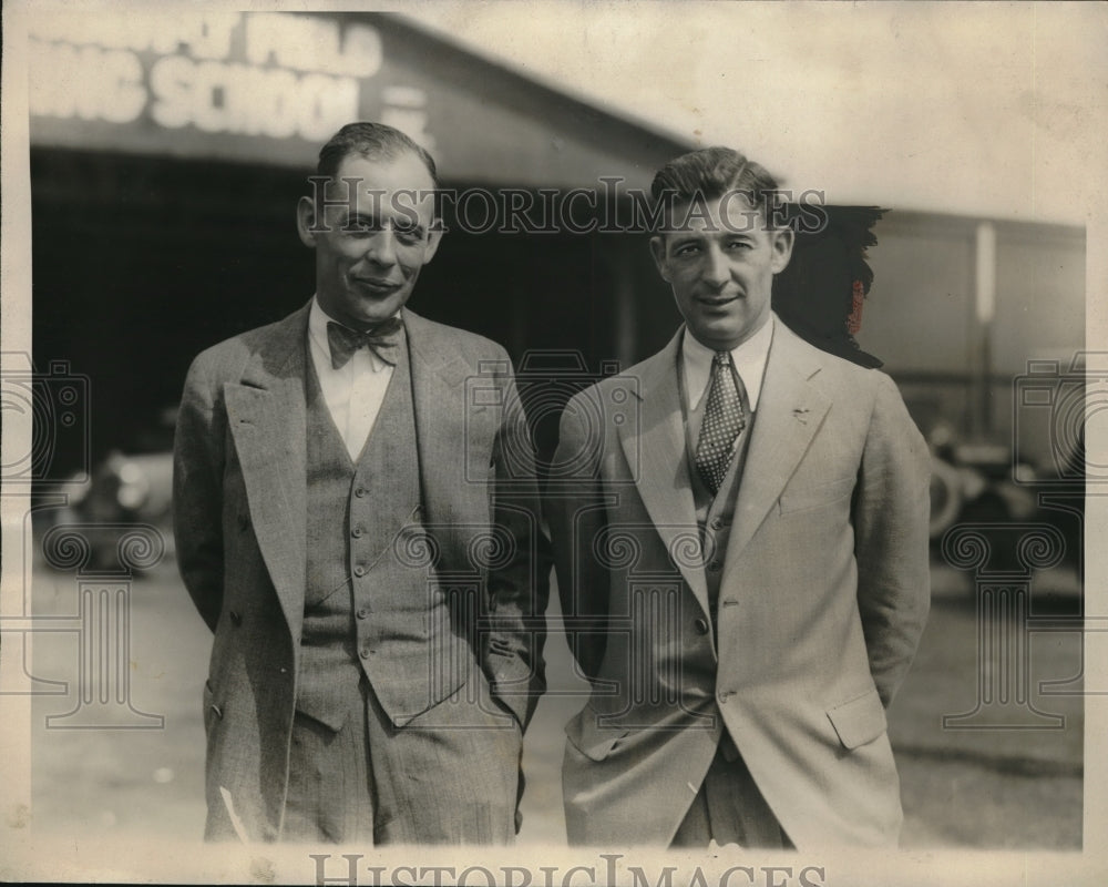 1928 Press Photo Lewis Yancey and Emile Burgin, Aviators - Historic Images