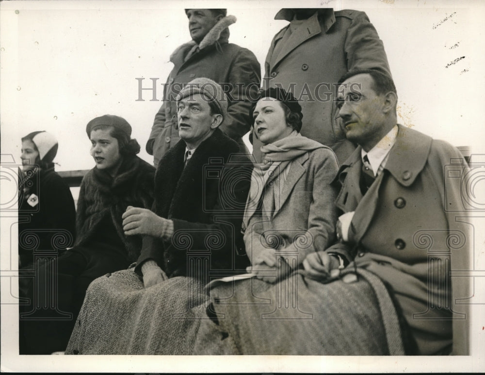 1932 Mayor Walker views Olympics with Mrs.DuPont &amp; Mrs.Obrien - Historic Images