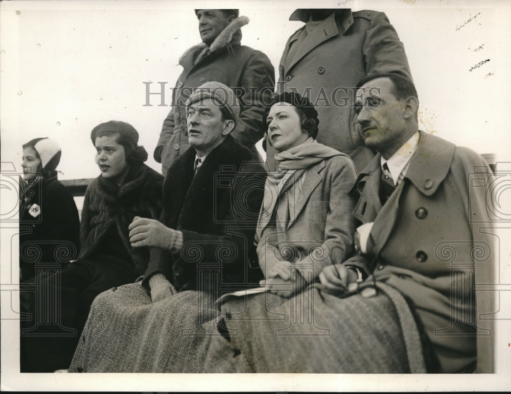 1932 Mayor Walker views Olympics with Mrs.DuPont & Mrs.Obrien - Historic Images