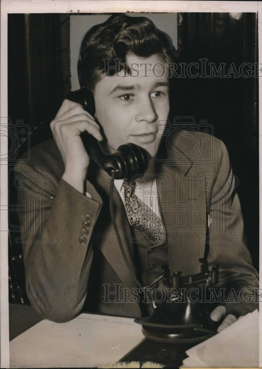 1937 Press Photo Robert Townsend, 22, son of Dr. Francis Townsend - Historic Images