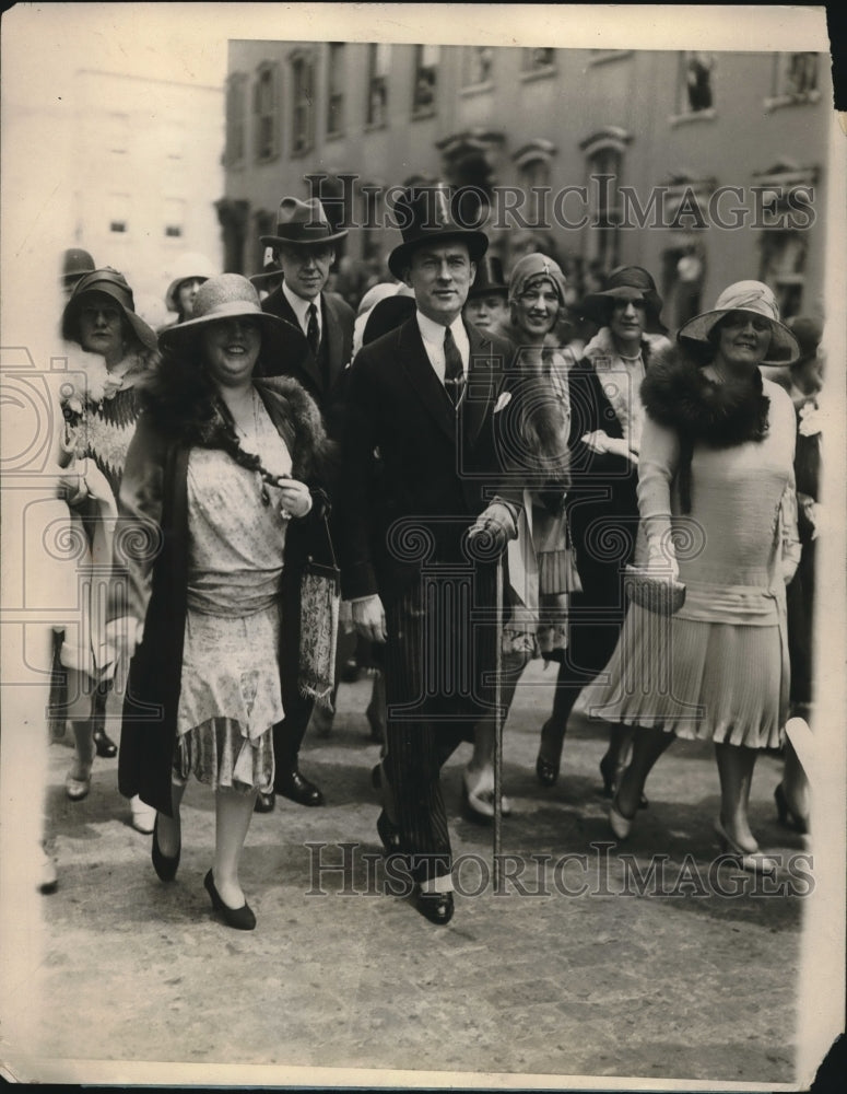 1928 Mayor James Walker of NY at wedding of Catherine Smith - Historic Images