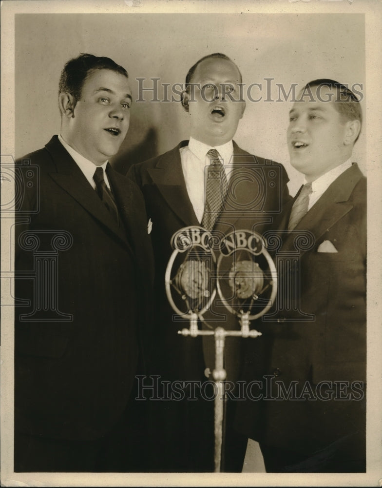 1929 Press Photo Henry Shope Walter Preston &amp; Taylor Buckley Sing-Historic Images