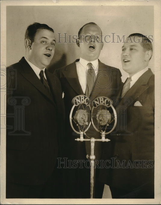 1929 Press Photo Henry Shope Walter Preston & Taylor Buckley Sing-Historic Images