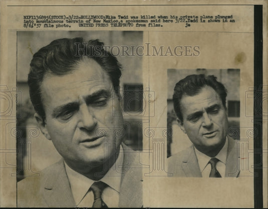 Press Photo Mike Ted Shown Before He Was Killed In Plane Accident - Historic Images