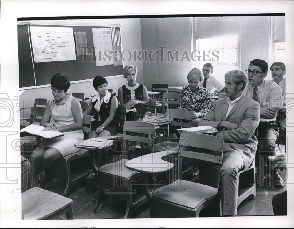 1969 Press Photo Cleve Heights High School New Teachers - nec10444 - Historic Images