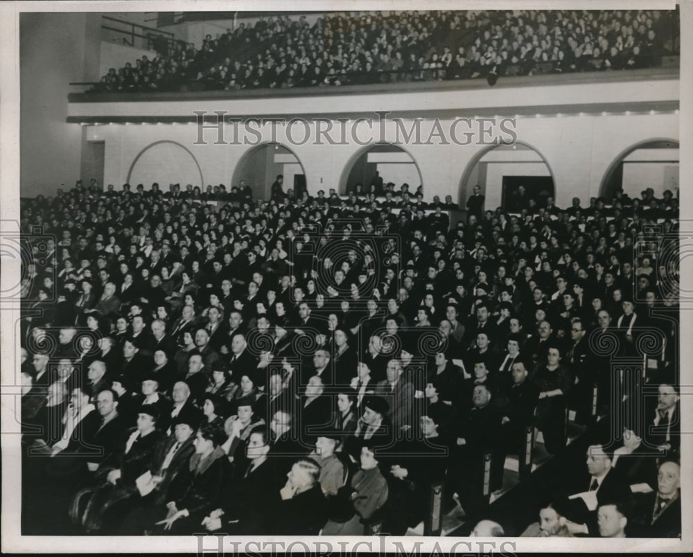 1938 Press Photo Crowd at the Demonstration of Sympathy in Germany - Historic Images