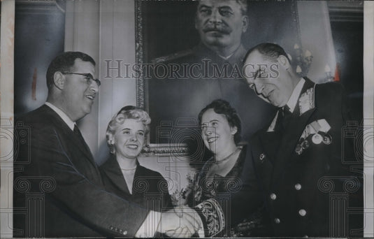 1955 Press Photo Mrs. Zaroubin, Ambassador Georgi Zaroubin - Historic Images