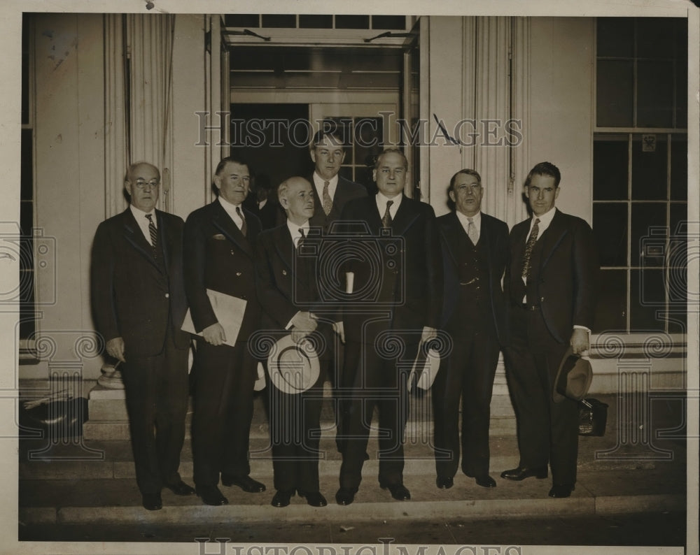 1933 Press Photo Wallace, Bery, Sanger, Schederman, Peek, Herring Olsen - Historic Images