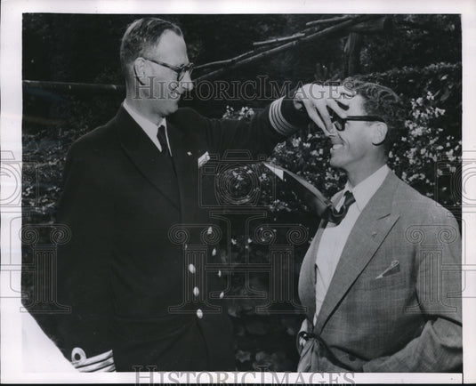 1954 Press Photo Carl Johan Palsev, Prince Knud of Denmark - Historic Images