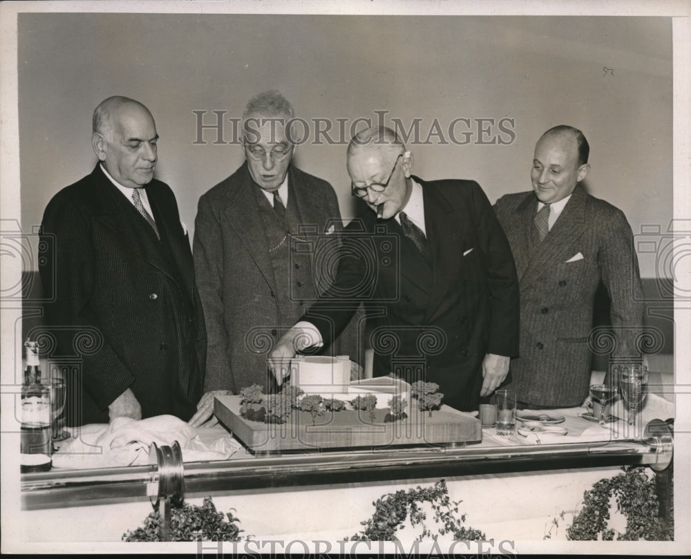 1938 Press Photo White Owl Building Dedication New York Gov Wilbur Cross CT - Historic Images