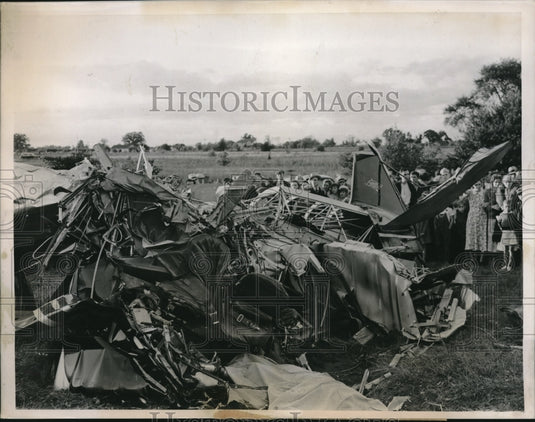 1937 Press Photo Wreckage Of Planes That Collided In Mid Air - Historic Images