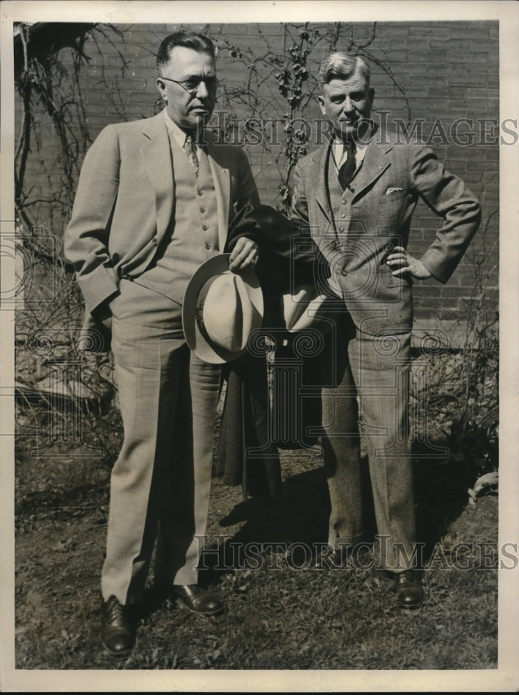 1931 Press Photo Fred J. Blume and Dr. C.H. Meyst Freed From Kidnapers - Historic Images