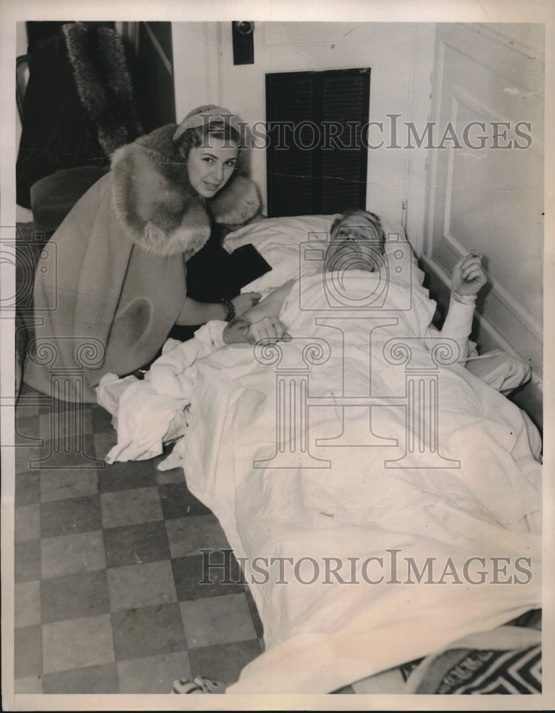 1939 Press Photo Chris Doyle Ship Chef Injured By Hurricane On President Harding - Historic Images