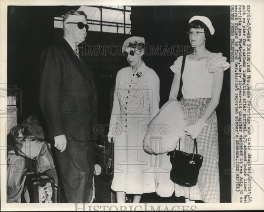 Press Photo Mr & Mrs Jesse Partridge & Daughter Harriett Other Daughter Lost Sea - Historic Images