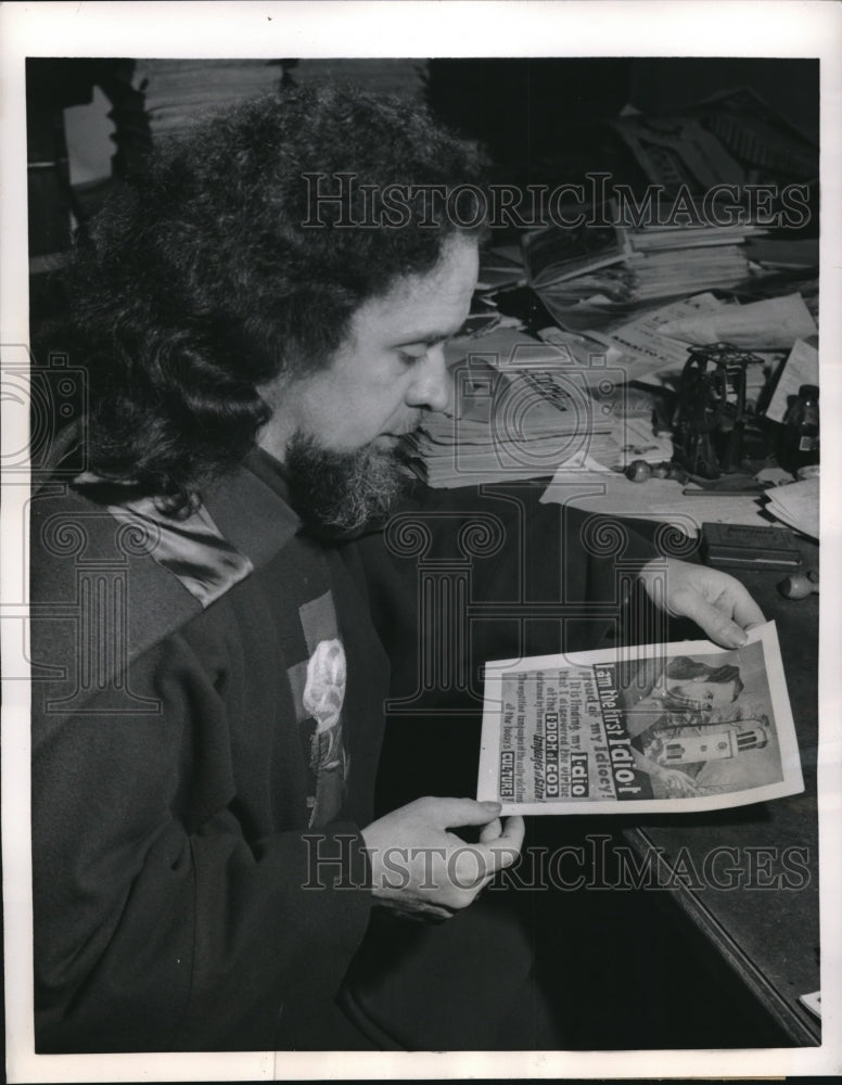 1951 Press Photo Hamilcar Pollini Prophet from Milan Italy Released Mental Home - Historic Images