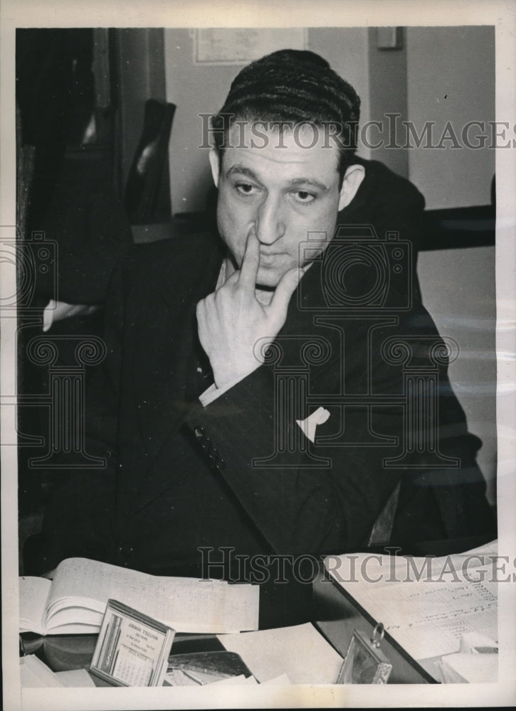 1938 Press Photo Joseph Billin at the hearing into affair w/ Philip Musica - Historic Images