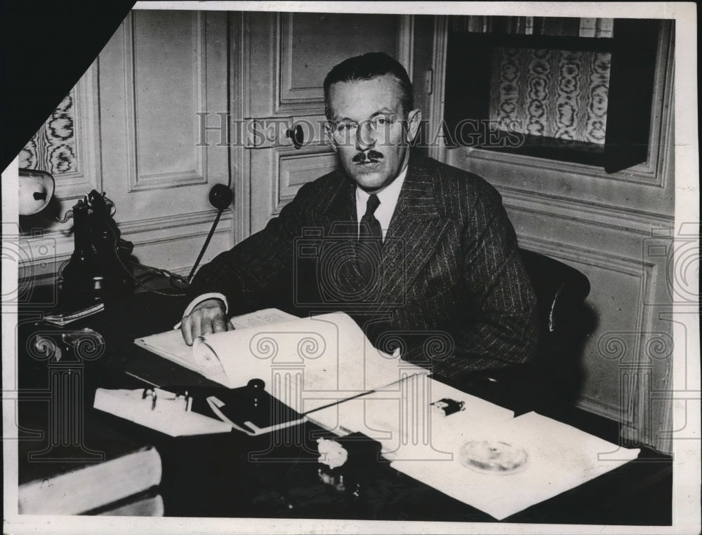 1933 Press Photo New Paris embassy secretary S. Pinkney Tuck - Historic Images