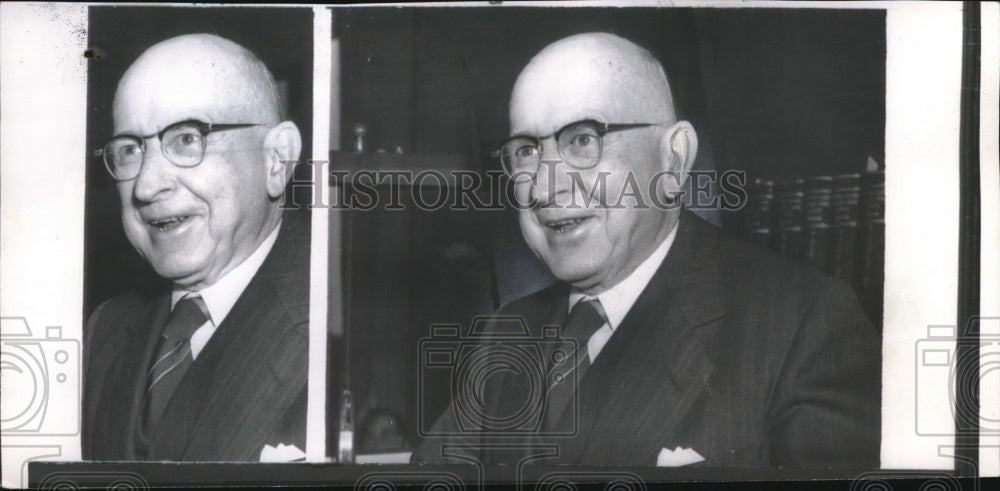 1957 Press Photo Former US Supreme Court Justice Stanley Reed - Historic Images