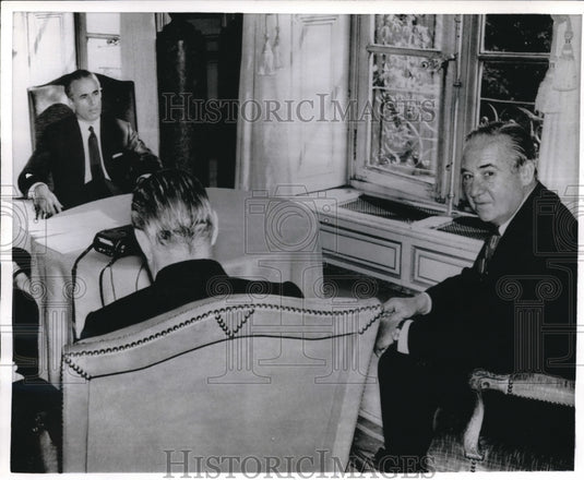1970 French Prime Minister Jacques Chaben Delmas & Mims Thomason - Historic Images