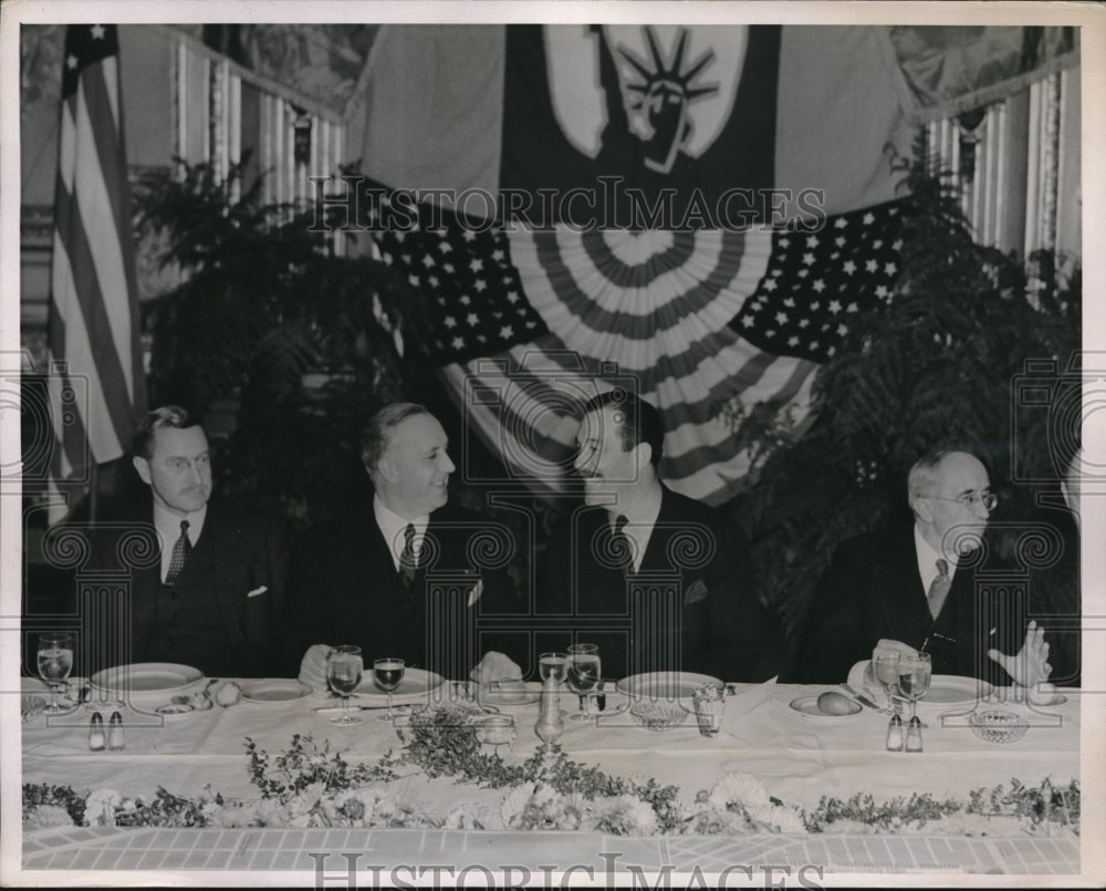 1936 French Delegation World&#39;s Fair Held in New York City at Lunch - Historic Images