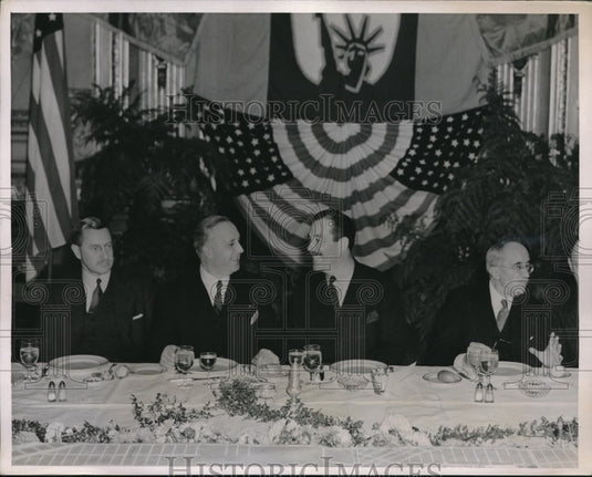 1936 French Delegation World's Fair Held in New York City at Lunch - Historic Images