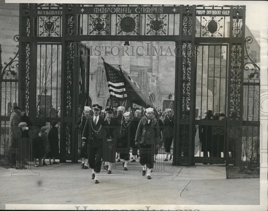 1938 Memorial Services by Tuscania Assn at Northwestern University-Historic Images