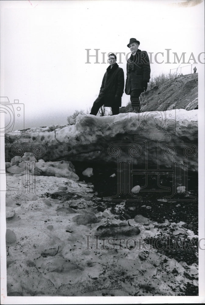 1969 Two Men Searching Lake for Drowned Boy - Historic Images