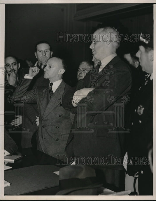 1938 Press Photo American Legion Head Brietkopp Lectures Newark City Commission - Historic Images