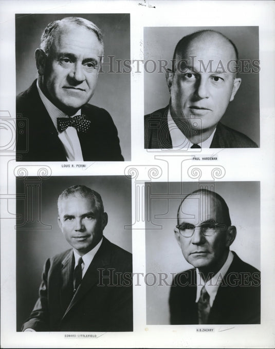 1964 Press Photo Louis Perini Paul Hardeman Edward Littlefield and H.B. Zachary - Historic Images
