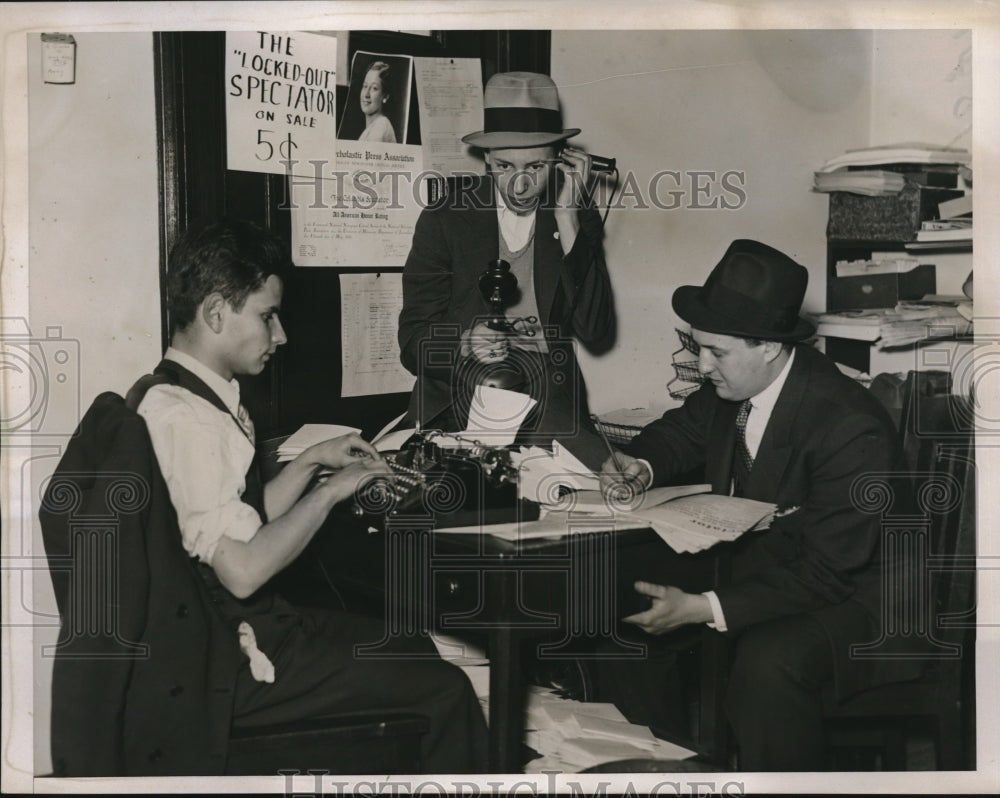 1935 Press Photo James Wecshler Editor Alfred McDekman T. Gerber - Historic Images