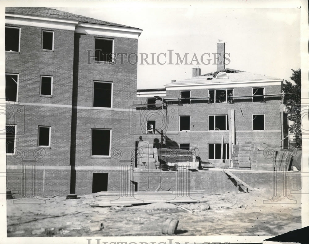 1936 Press Photo Scene from a housing construction site - Historic Images