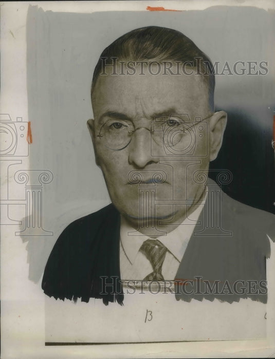 1933 Press Photo Dr. A. J. Carlson of the University of Chicago - Historic Images