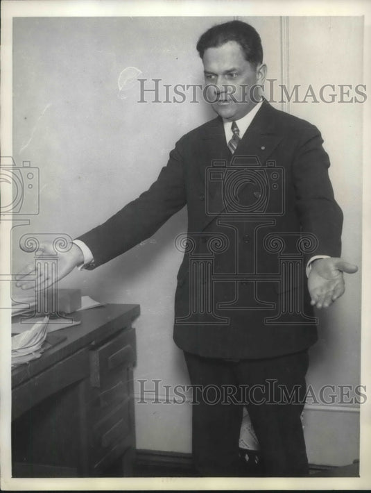 1934 Press Photo defense attorney Floyd Thompson of Insull Trial - Historic Images