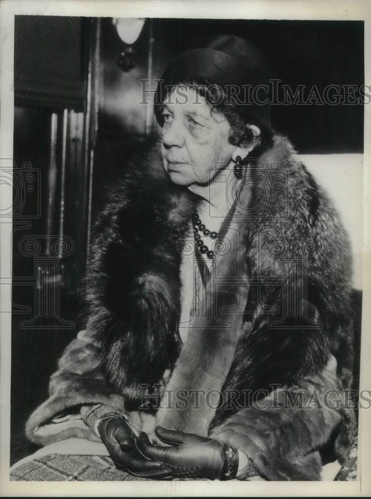 1931 Press Photo Mrs Rosella Tompkins McCkellan Wealthy 76 Year Old Society Lady-Historic Images