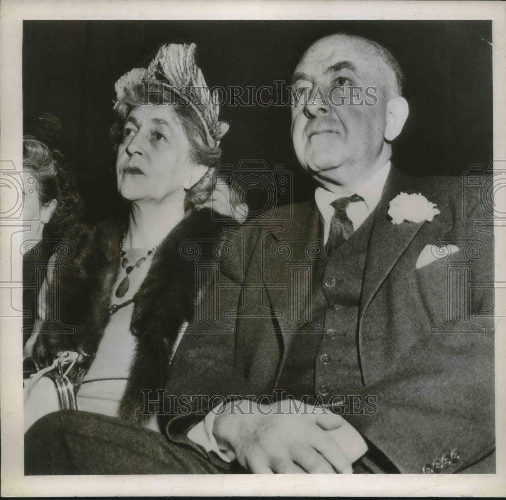 1949 Gov of Alaska Ernest Gruening &amp; wife Senate Interior Committee - Historic Images