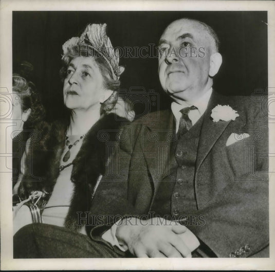 1949 Gov of Alaska Ernest Gruening & wife Senate Interior Committee - Historic Images
