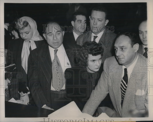 1950 Press Photo Betty Allen Arrested As Call Girl in Raid in Chicago - Historic Images