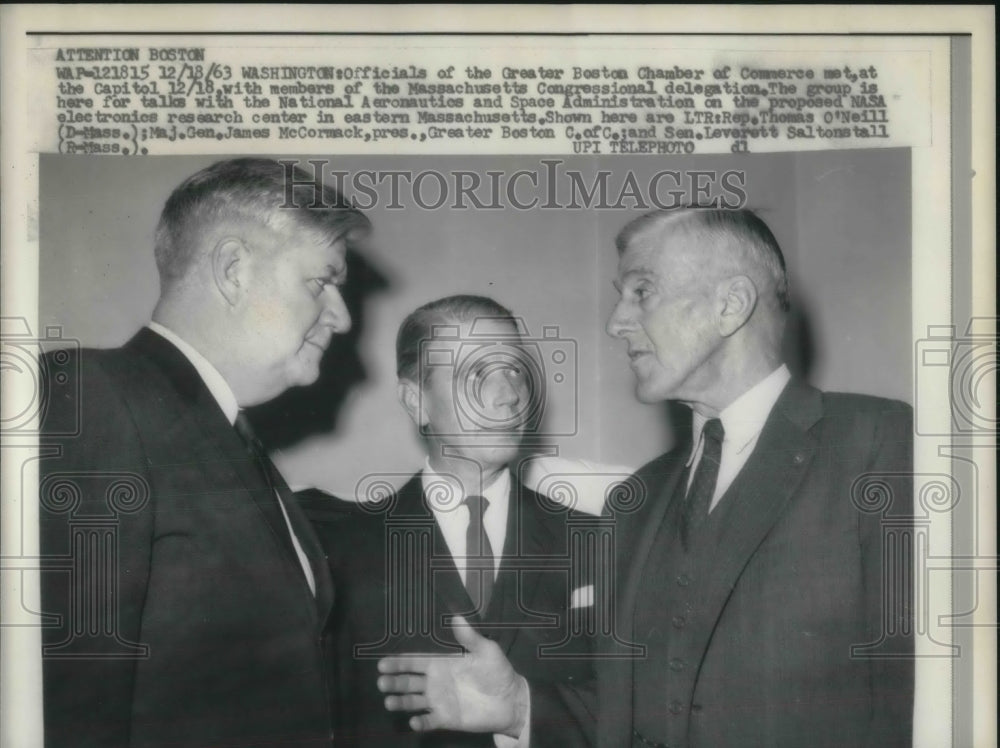 1963 Press Photo Greater Boston Chamber of Commerce Members of Delegation - Historic Images