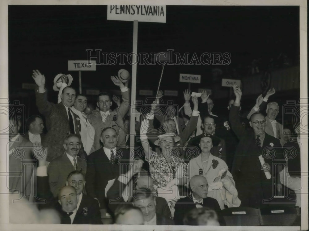 1936 Democratic national Convention Pennsylvania delegation - Historic Images