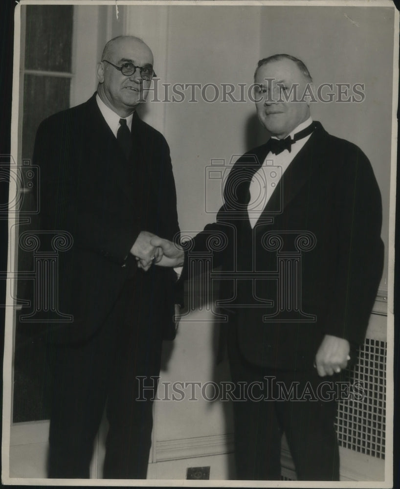 1931 Press Photo William Green of Federation of Labor with Bishop J. McConnell - Historic Images