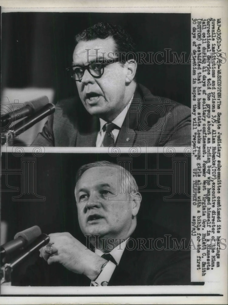 1969 Press Photo Allan Hubanks of Minnesota and Hulett Smith of West Virginia - Historic Images